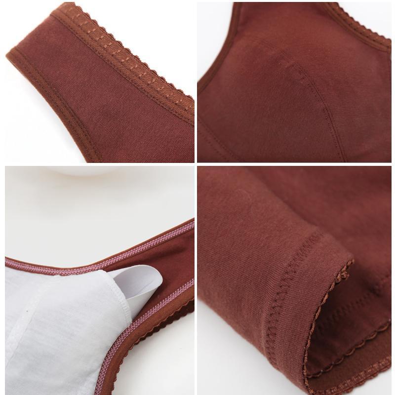 Cotton Front Button Thin Bra (2PCS)