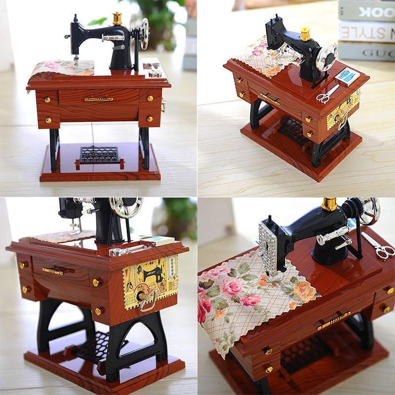 Mini Sewing Machine Music Box