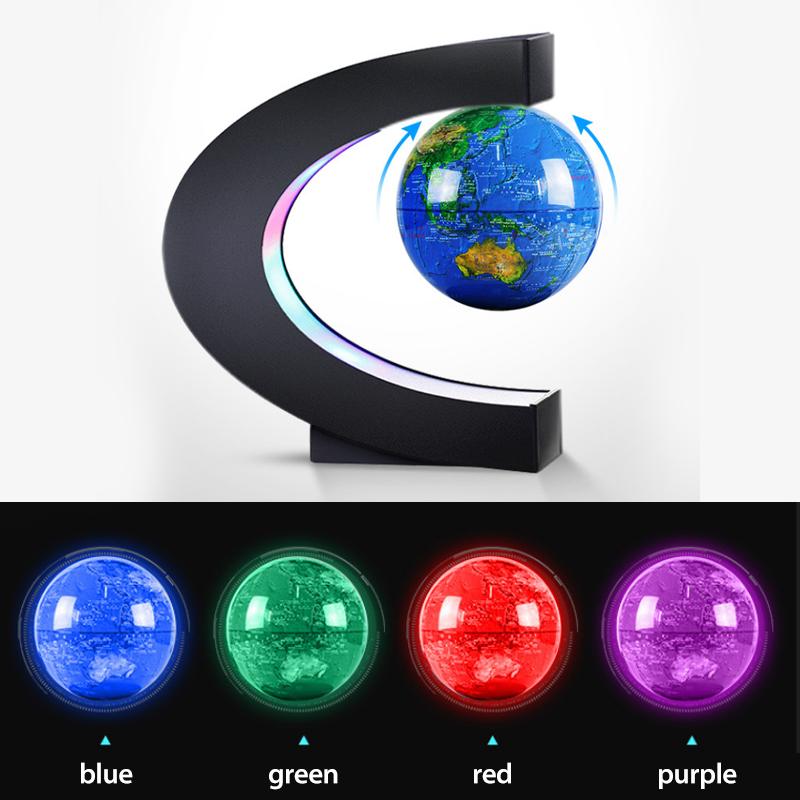 Floating Globe with Colorful LED Light