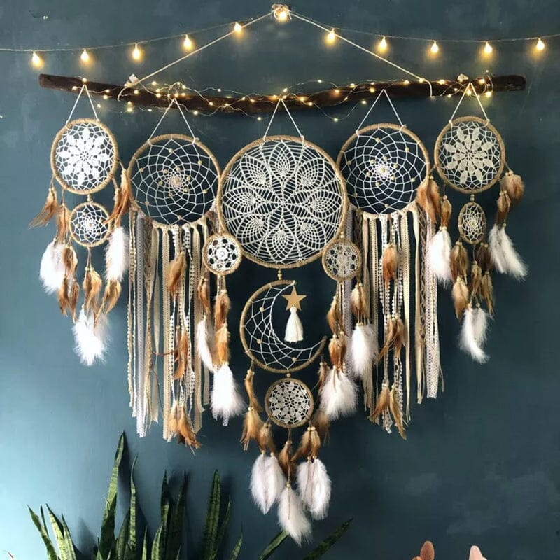 Dreamcatcher Moon and Stars Hanging Over the Bed(5 PCS)