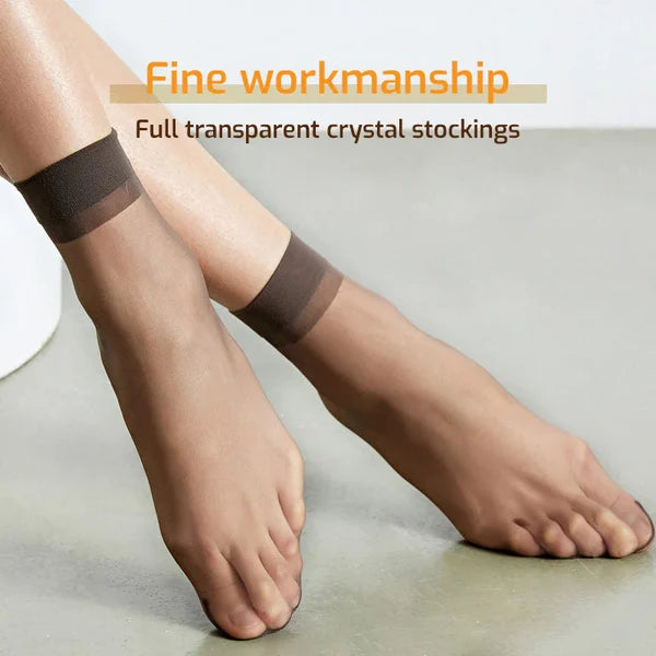 Invisible, Slip-resistant Crystal Silk Socks