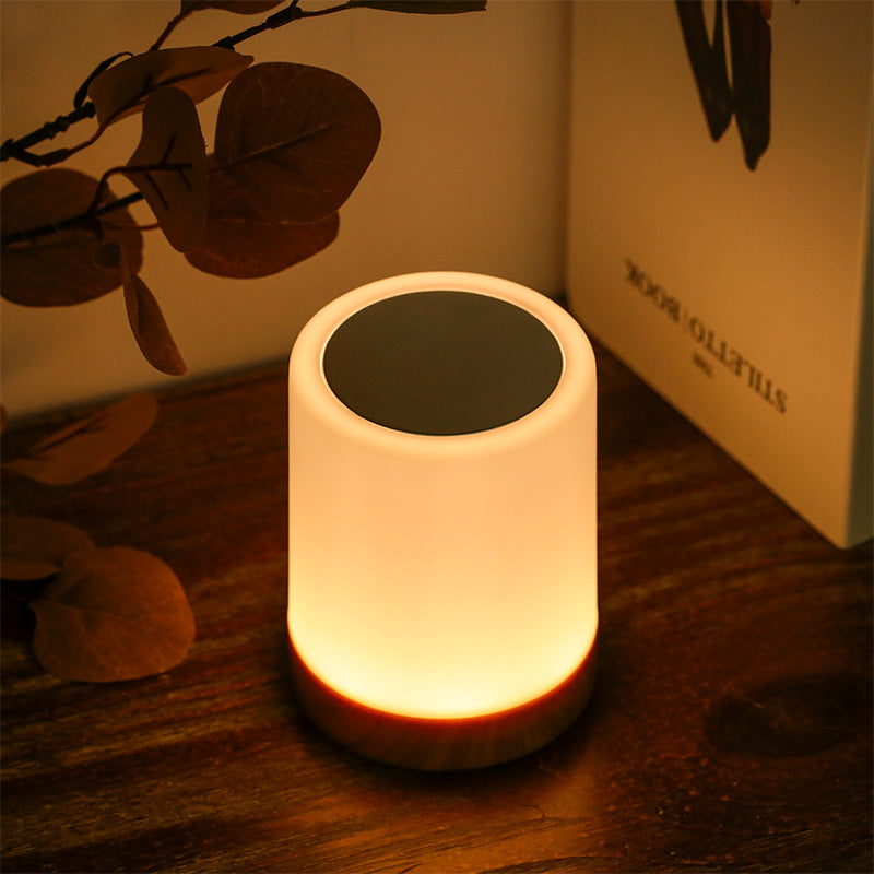 LED Colorful Creative Wood Grain Rechargeable Night Light