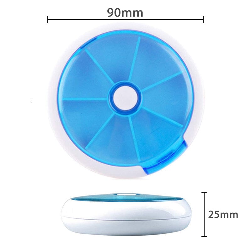 Weekly Portable Round Pill Box