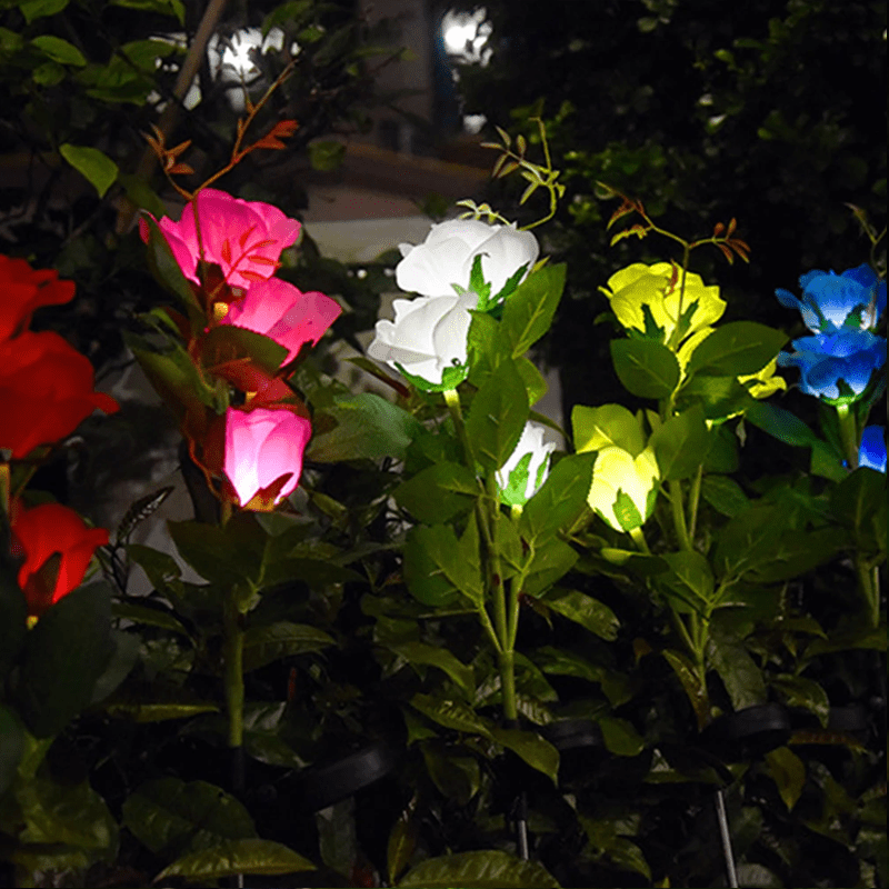 3 LED Solar Rose Flower Light