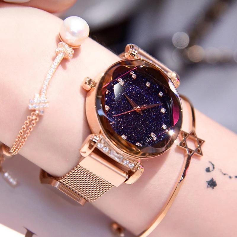 Waterproof Starry Sky Girl Wristwatch