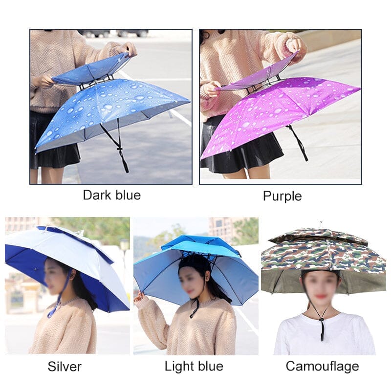 Outdoor Double Layer Umbrella Hat