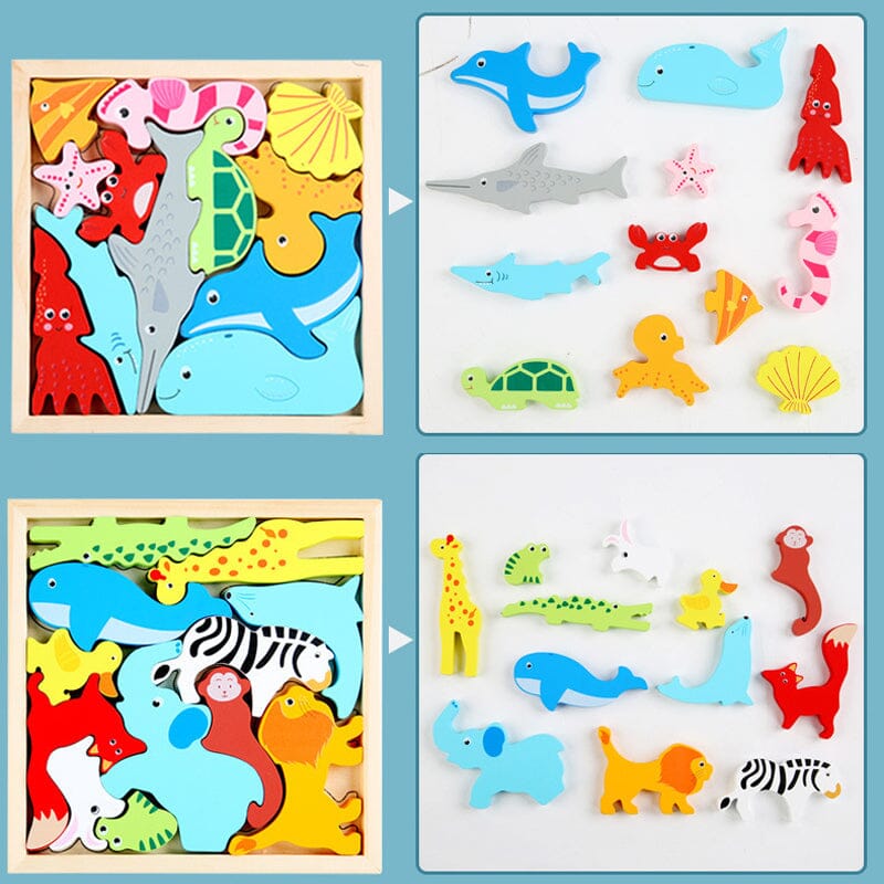 🌲Wooden Toddler Jigsaw Puzzles