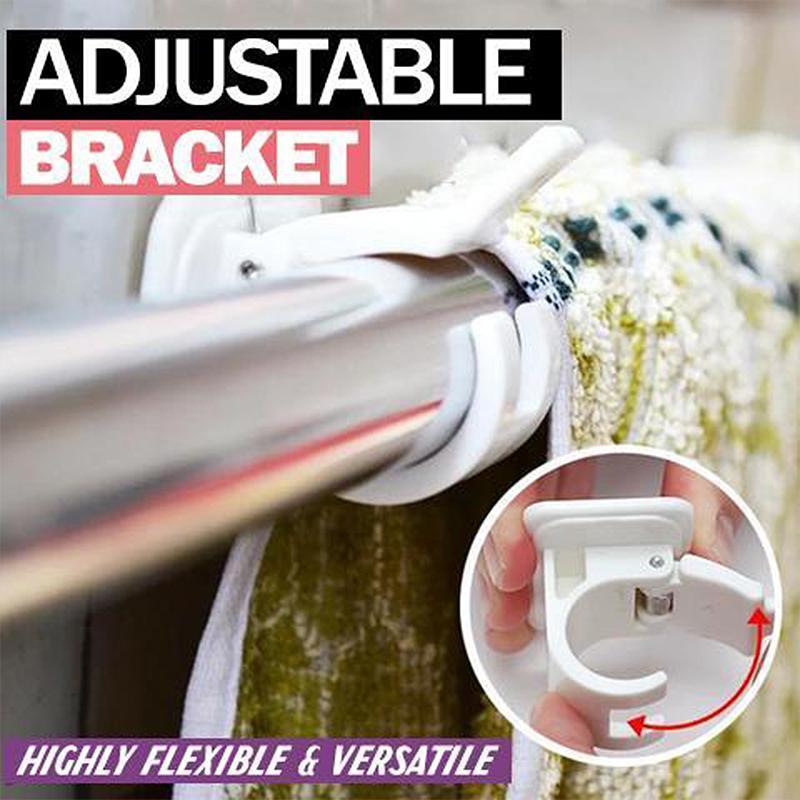 Nail-free Adjustable Rod Bracket Holders (2pcs)