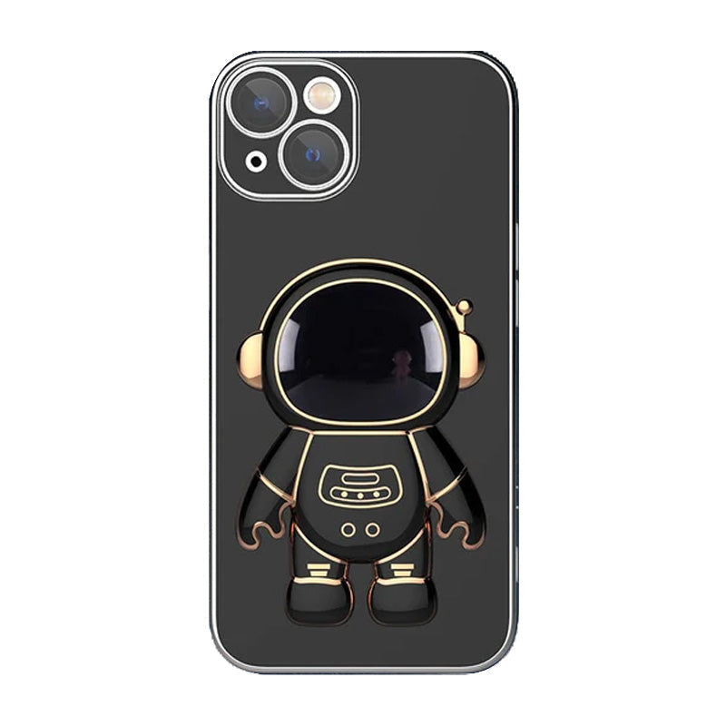 6D Plating Astronaut Hidden Stand Case Cover for iPhone