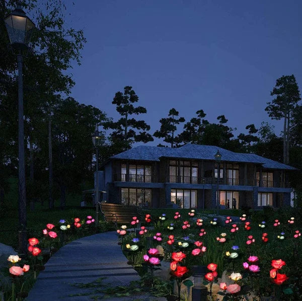 3 LED Solar Rose Flower Light