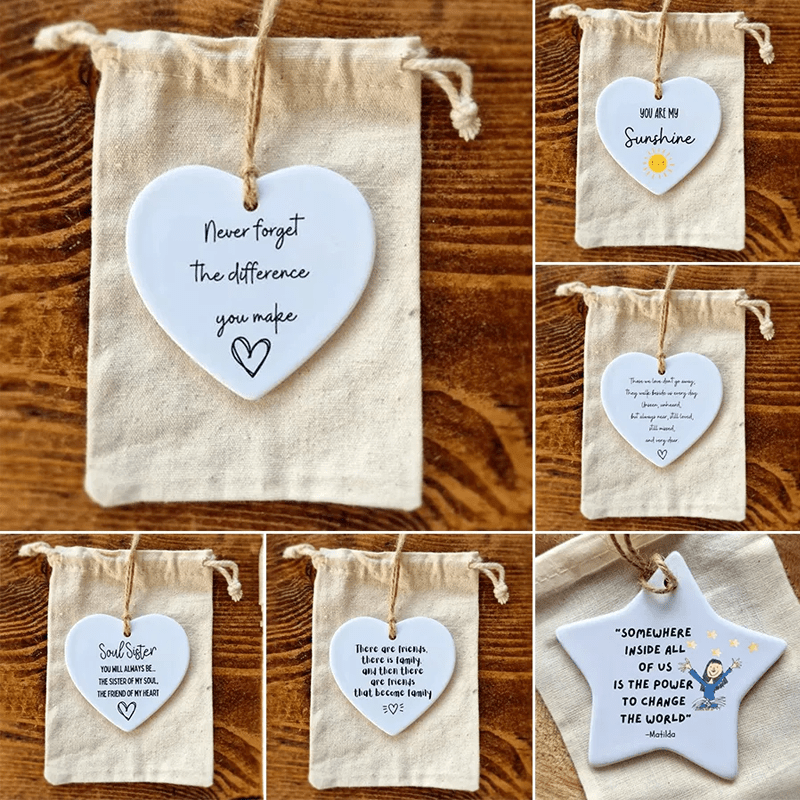 Ceramic Heart Quote Gift