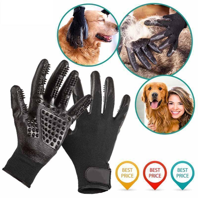 Pet Grooming Gloves, For Cats, Dogs & Horses