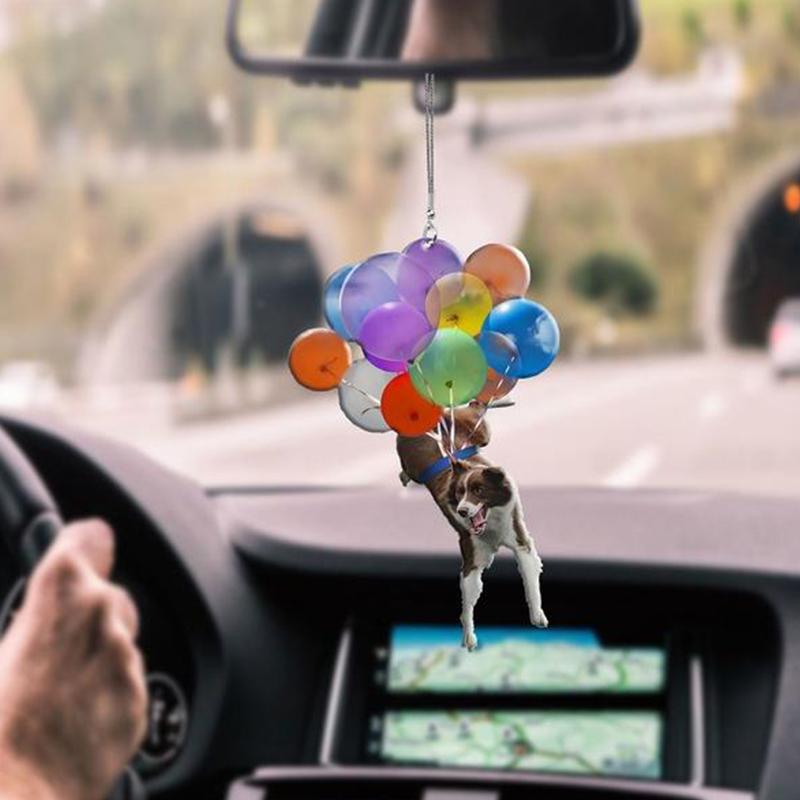 Dog Fly With Bubbles Car Hanging Ornament