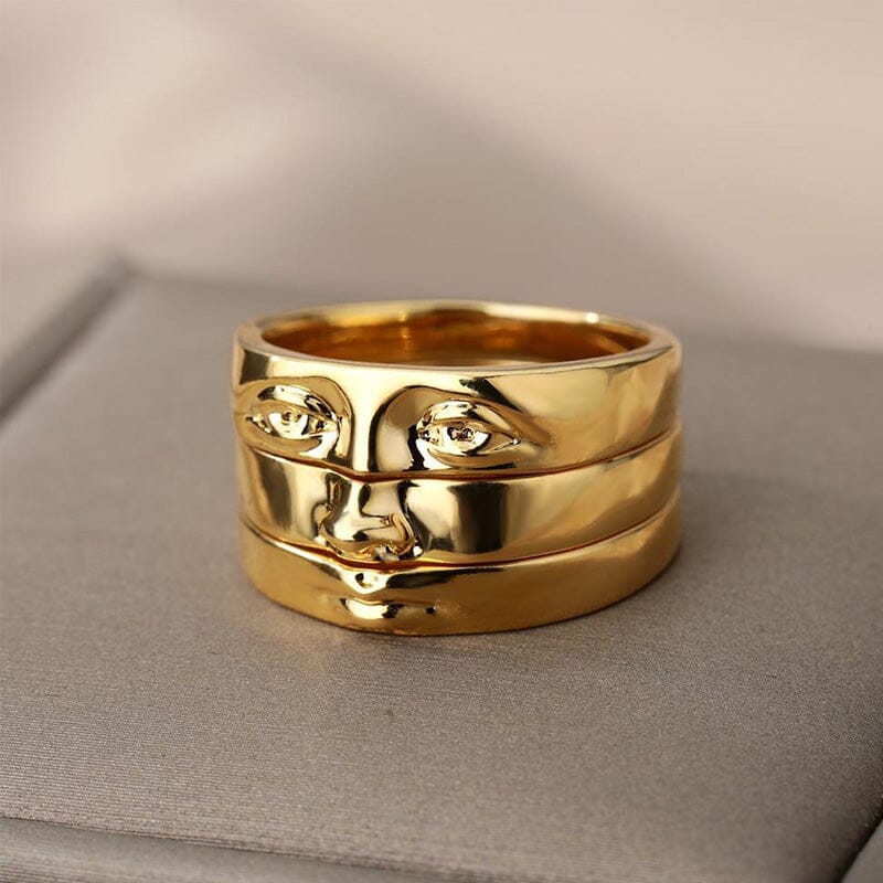 Face Finger Ring Set