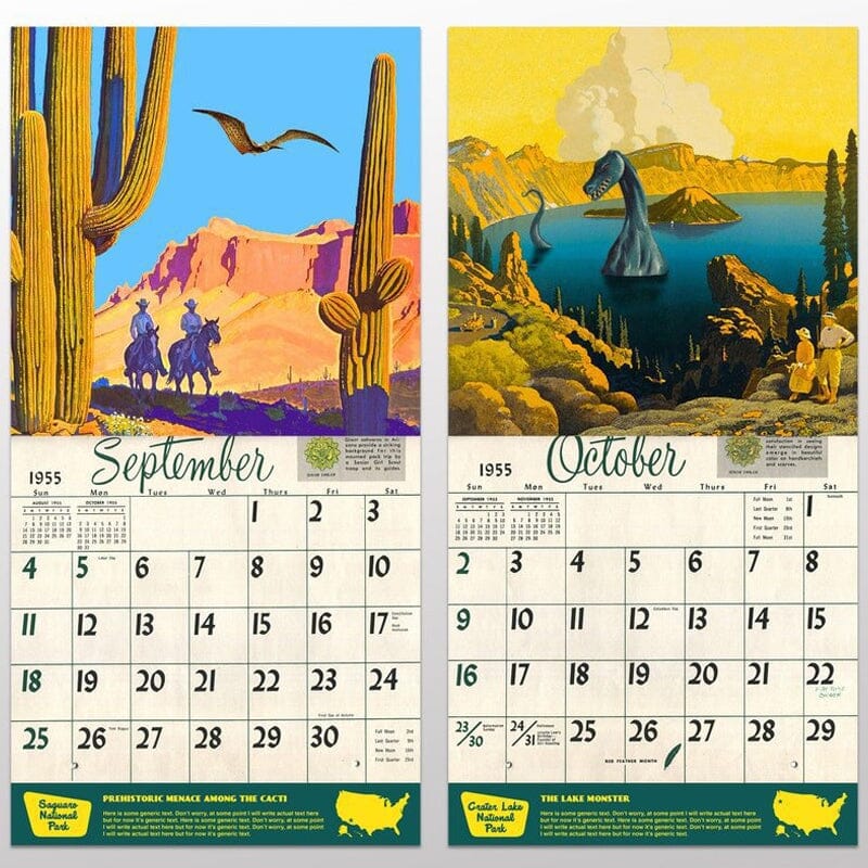 2023 National Park Monsters Calendar