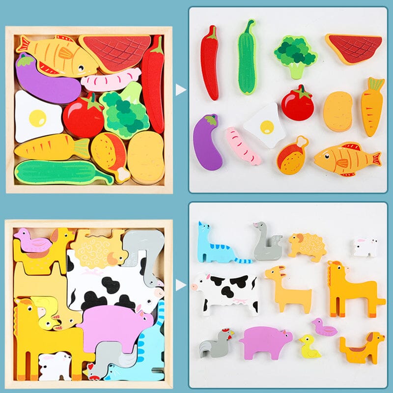 🌲Wooden Toddler Jigsaw Puzzles