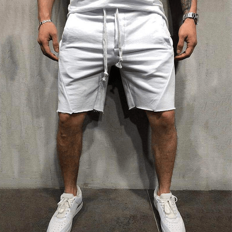 Solid color breathable summer sports shorts
