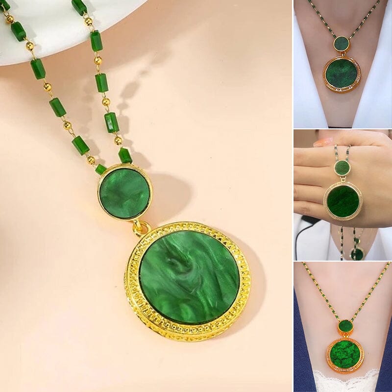 Natural Disc Agate Stone Necklace