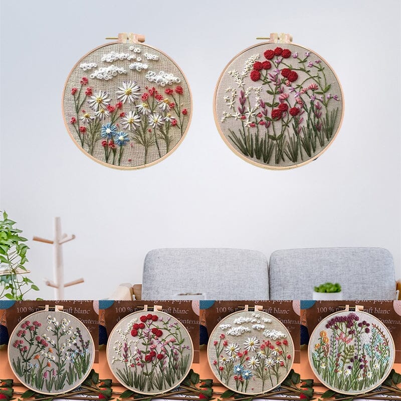 Beginner's Embroidery Flower Kit