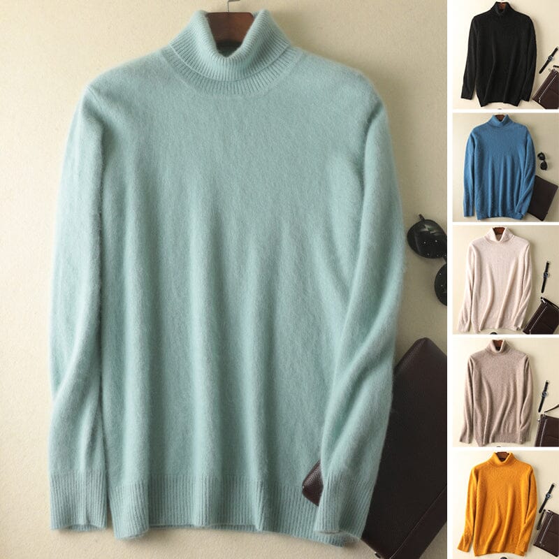 Men's Mink Turtleneck Bottoming Sweater