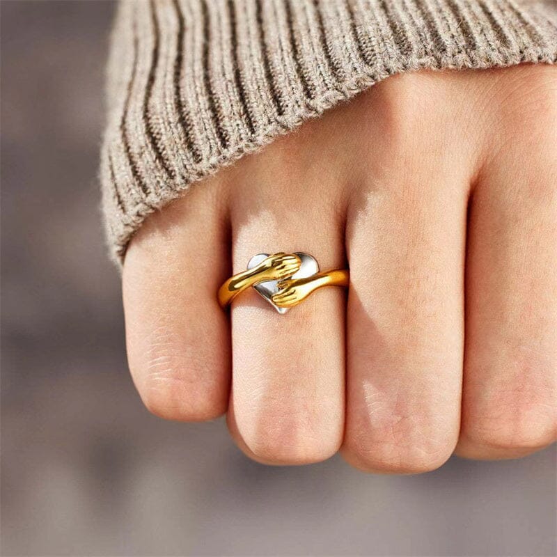 Feel My Love Hug Heart Ring