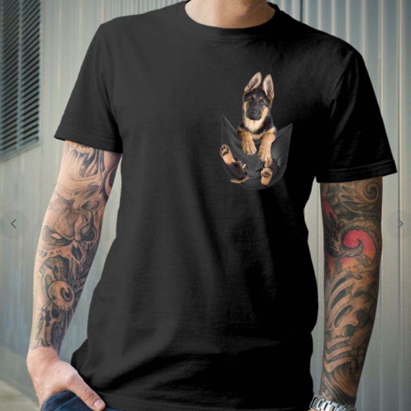 German Shepherd in Pocket Classic T-Shirt