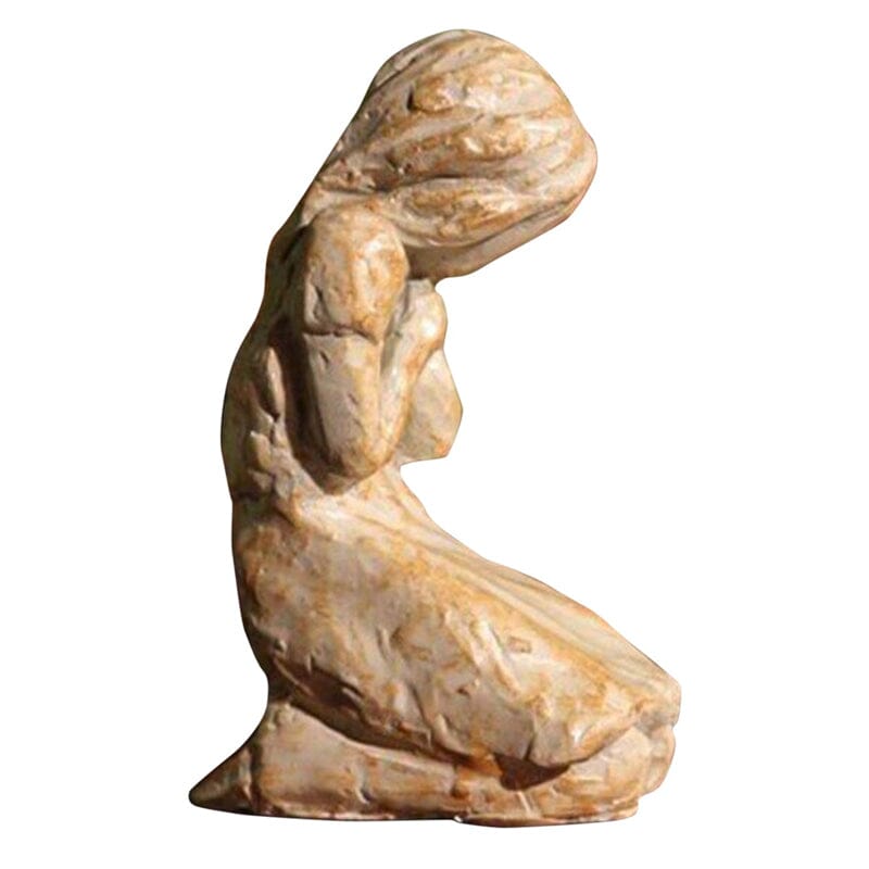 🎄Sweet Hour of Prayer, beautiful hand cast inspirational sculpture of woman praying