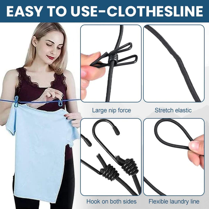 Portable Elastic Travel Clothes Rack