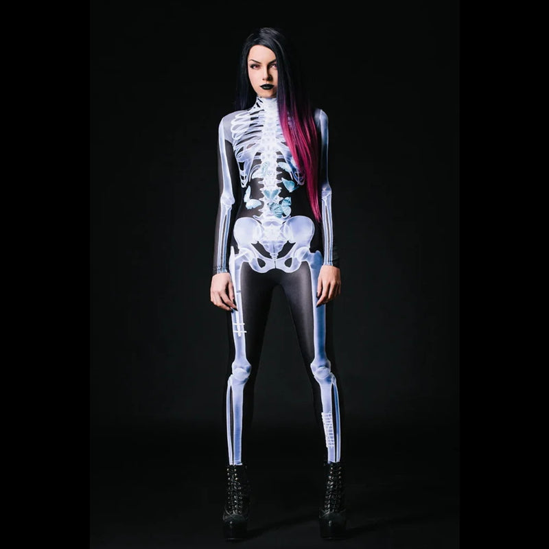 Halloween SexySkull Bodysuit
