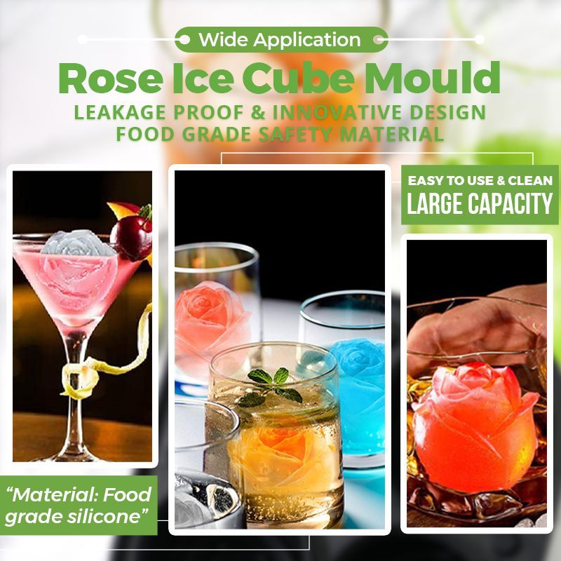 4-Compartment Large Rose Ice Cube Mold