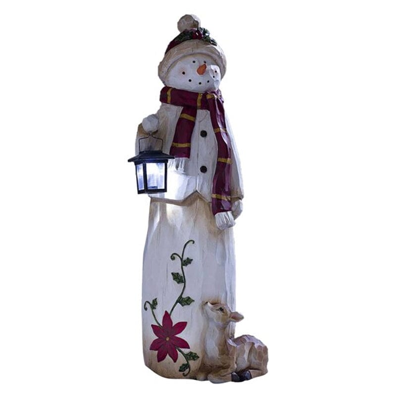 Woodland Snowman with Lantern