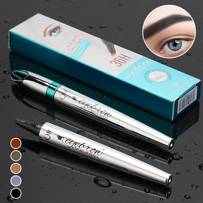 3D Waterproof Microblading Eyebrow Pen 4 Fork Tip Tattoo Pencil